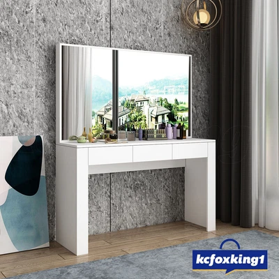 $249.49 • Buy Dressing Table Large Mirror Jewellery Cabinet Vanity Makeup Organizer Table