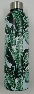 Tree Leaf Fauna Pattern Metal Water Bottle NWOT • $7.99