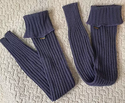 Ralph Lauren Purple Wool Blend Leg Warmers OS Vintage Turn Down Top RARE • $221.33