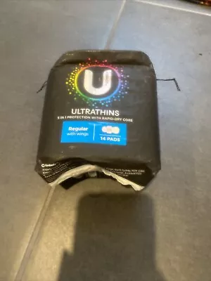 U By Kotex Ultrathins Pads Regular 14 Pack • $2