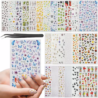 Nail Stickers 24 Stickers For Nails Art Self Adhesive Nail Art Sticker Decals • $13.79