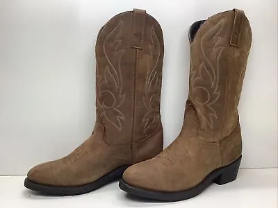 Mens Masterson Boot Co Cowboy Dark Bronw Boots Size 8 Ew • $39.99
