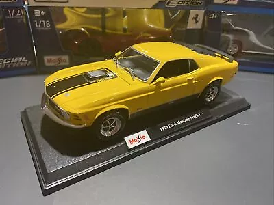 1970 Ford Mustang Mach 1 - Yellow. 1/18 Scale Maisto Exclusive Style - New • $39.95