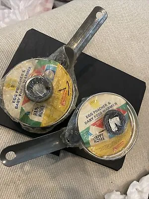 $18 • Buy Vintage Egg Poacher & Baby Food Warmer Pan Set Of 2 Still Sealed Teflon No Stick