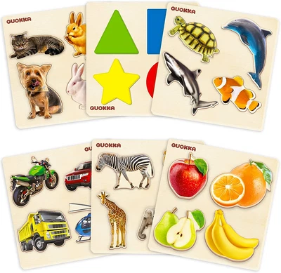 £33.08 • Buy Toddler Toys For 1 2 3 Years Old Boys And Girls - 6 Montessori Wooden Toys For -