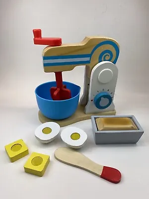 Melissa & Doug Wooden Make-a-Cake Mixer Set (Incomplete) - Play Kitchen And Food • $10