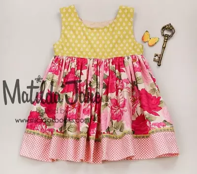 Toddler Matilda Jane Platinum Pink Floral My Fair Lady Shasta Dress Size 4 GUC • $26.95