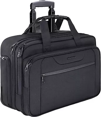 Rolling Laptop Bag Premium Wheeled Briefcase Fits Up To 17.3 Inch Laptop Water-P • $129