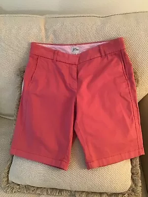 NWOT J. CREW 10  Bermuda Stretch Chino Short In Salmon Red Size 8 • $23