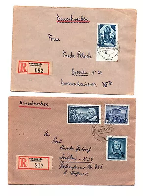 R Letter Cunewalde Oberlausitz 1955 1956 Mischfrankatur Marginal Copy • £17.01