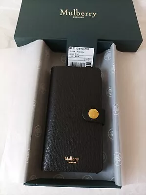 Mulberry IPhone X Flip Phone Case Card Slots Black Leather In Gift Box NEW • £95