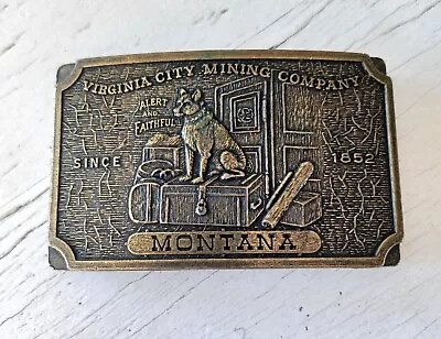 Vintage Virginia City Mining Company Montana Belt Buckle Gold Miner Alder Gulch • $14.99