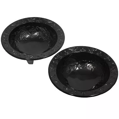 US Glass Rose And Thorn Bowls Black Elegant Glass Vintage Depression Era • $34.99