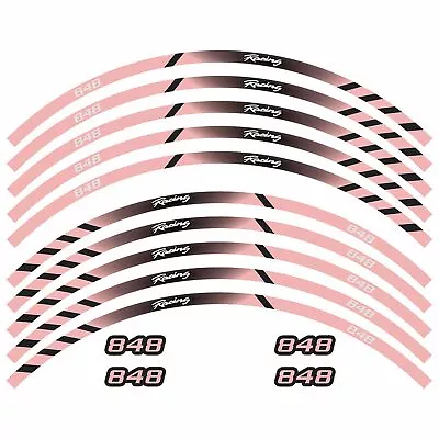 For Ducati 848 17  Motorcycle Reflective Wheel Rim Tape Decal Stripes Sticker • $14.99