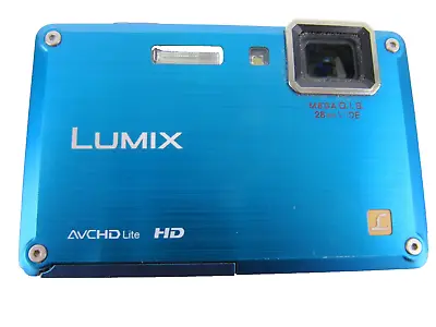 Panasonic Lumix DMC-FT1 12.1 MP Digital Camera Shock Waterproof Blue HD • $183.55