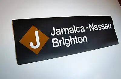 New York City Subway J Jamaica-Nassau-Brighton Roll Sign R32 MTA NYC TA • $59.99