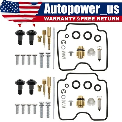 $12.95 • Buy 2 Sets For Yamaha V-Star 1100 XVS1100 1999-2009 Carburetor Repair Kit Air Screw