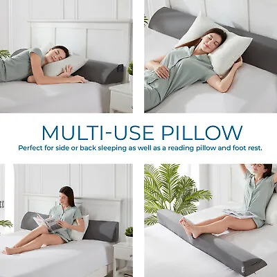 Bed Wedge Pillow For Headboard With Removable Cover Pockets- Gap Filler Pillow • $29.99