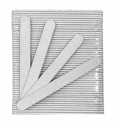 Professional Acrylic Nail File 100/100 Grit Zebra 7  Pack Of 50 #F511 • $15.99