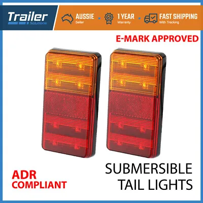 $25.49 • Buy 2x LED TRAILER LIGHTS TAIL LAMP STOP INDICATOR 12V VOLT 4WD 4X4 BOAT SUBMERSIBLE