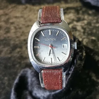 £34.99 • Buy 1970s Sekonda (Poljot Cal 2614.2H) Mens 17 Jewels Date Watch, Needs Service