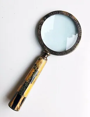 Nautical Antique Brass Heavy Magnifying Glass Vintage Magnifier Collectible Gift • $39.26
