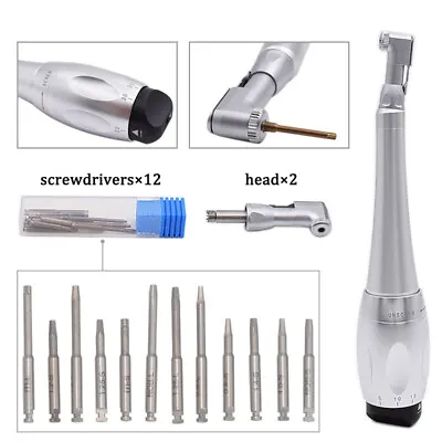 $89.99 • Buy Dental Torque Wrench Universal Implant Wrench Contra Angle & 12 Drivers Wrench
