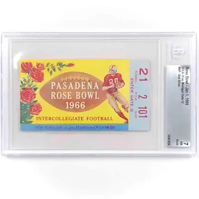 1966 Rose Bowl National Championship Game Ticket Stub BGS 7 UCLA Vs Michigan St. • $299.95