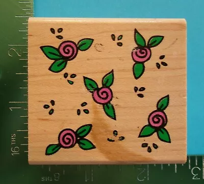 Rubber Stampede SCATTERED ROSES Flower Rubber Stamp • $3.96