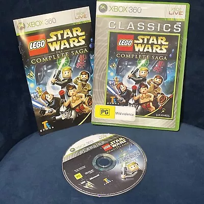 Lego Star Wars The Complete Saga - Microsoft Xbox 360 PAL Game - Includes Manual • $22.90