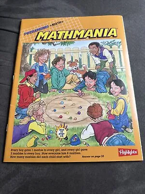 Mathmania;- Paperback Highlights For Children • $2.95