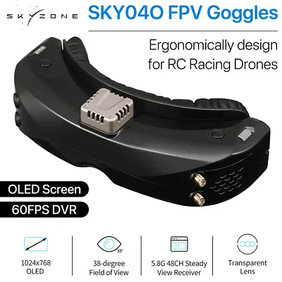 SKYZONE SKY04O FPV Goggles DVR 5.8G 48CH 1024x768 SteadyView Receiver HD Screen • $419.87