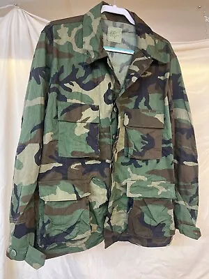 US Military Issue Woodland BDU Camo - Combat Coat Mens XL Reg “NEW Old Stock “ • $39.99