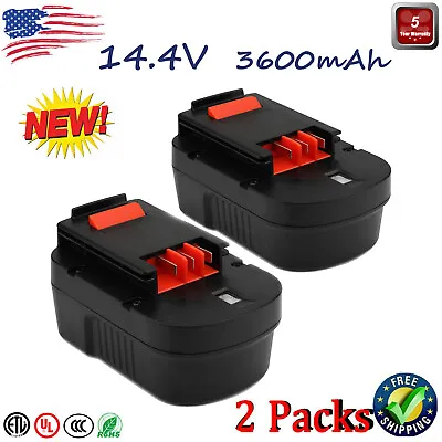 2Pack For BLACK & DECKER 14.4V Slide Battery HPB14 FIRESTORM FSB14 499936-34 A14 • $25