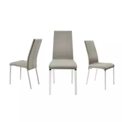 Casabianca Furniture Modern Loto Leather Italian Dining Chair In Gray • $561