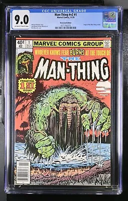 Man-Thing V2 #1 NEWSSTAND CGC 9.0 11/79 NEW SLAB 🔥🍎👁🔑 • $45