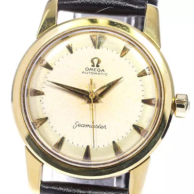 OMEGA Seamaster 18K Yellow Gold Cal.501 Gold Dial Automatic Men's Watch_735185 • $2780.52