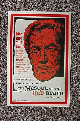 The Masque Of The Red Death Lobby Card Movie Poster Vincent Price EdgarAllan Poe • $4