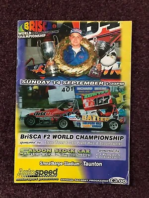 Stock Car Racing Programme Taunton Brisca F2 World Final 2003 • £7.95