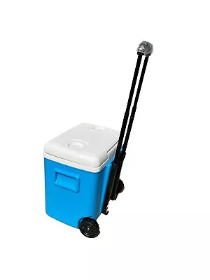 Super  30L Cooler Blue Wheeled Cool Box Ice Chest Camping Outdoor Beach Ice Pack • £59.99