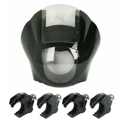 Headlight Quarter Fairing Windshield W/39mm Clamps Fit For Harley Sportster Dyna • $119.50