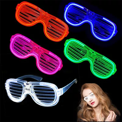 £4.74 • Buy Neon LED Light Up Glasses EL Wire Eyewear Shade Nightclub Halloween Rave Party