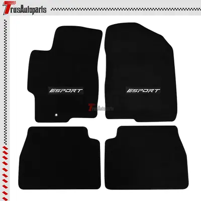 Fit 03-08 Mazda 6 Black Nylon Floor Mats Car Carpet Liner W/ White Sport 4PC • $57.99