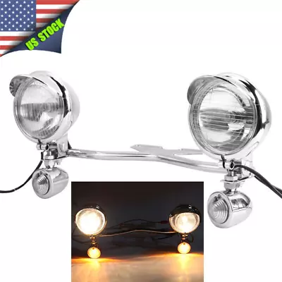 Passing Fog Turn Signal Light Bar For Suzuki Boulevard C109R C50 C90 S83 Cruiser • $66.22