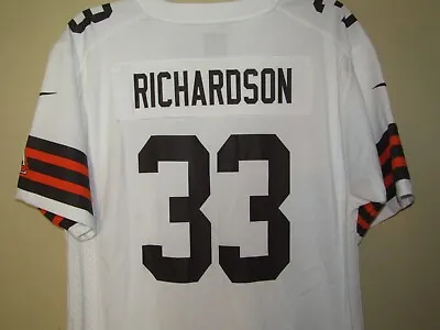 $17.99 • Buy NIKE NFL PLAYER Youth XL ON FIELD Trent Richardson CLEVELAND BROWNS White Jersey