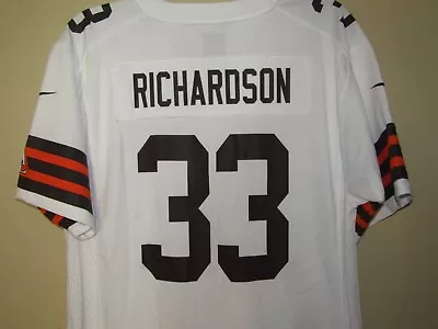 $14.99 • Buy NIKE NFL PLAYER Youth XL ON FIELD Trent Richardson CLEVELAND BROWNS White Jersey