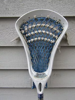 Nice VINTAGE Aluminium Lacrosse Stick Blue WARRIOR OUTLAW Measures 40  By 7.5  • $49.99