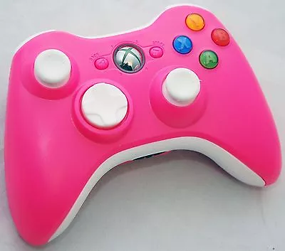 Official Microsoft XBox 360 PINK/White Wireless Controller Game Gaming Hand Oem • $47.45