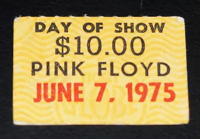Pink Floyd - Wish You Were Here - June 7 1975 Atlanta Day Of Show Concert Ticket • $100