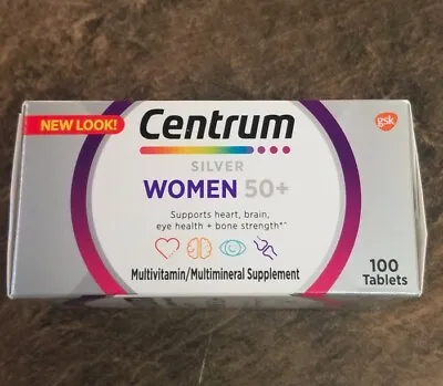 Centrum Silver Multivitamin Supplement Women 50+ - 100 Tablets Exp 01/25 & UP • $11.49